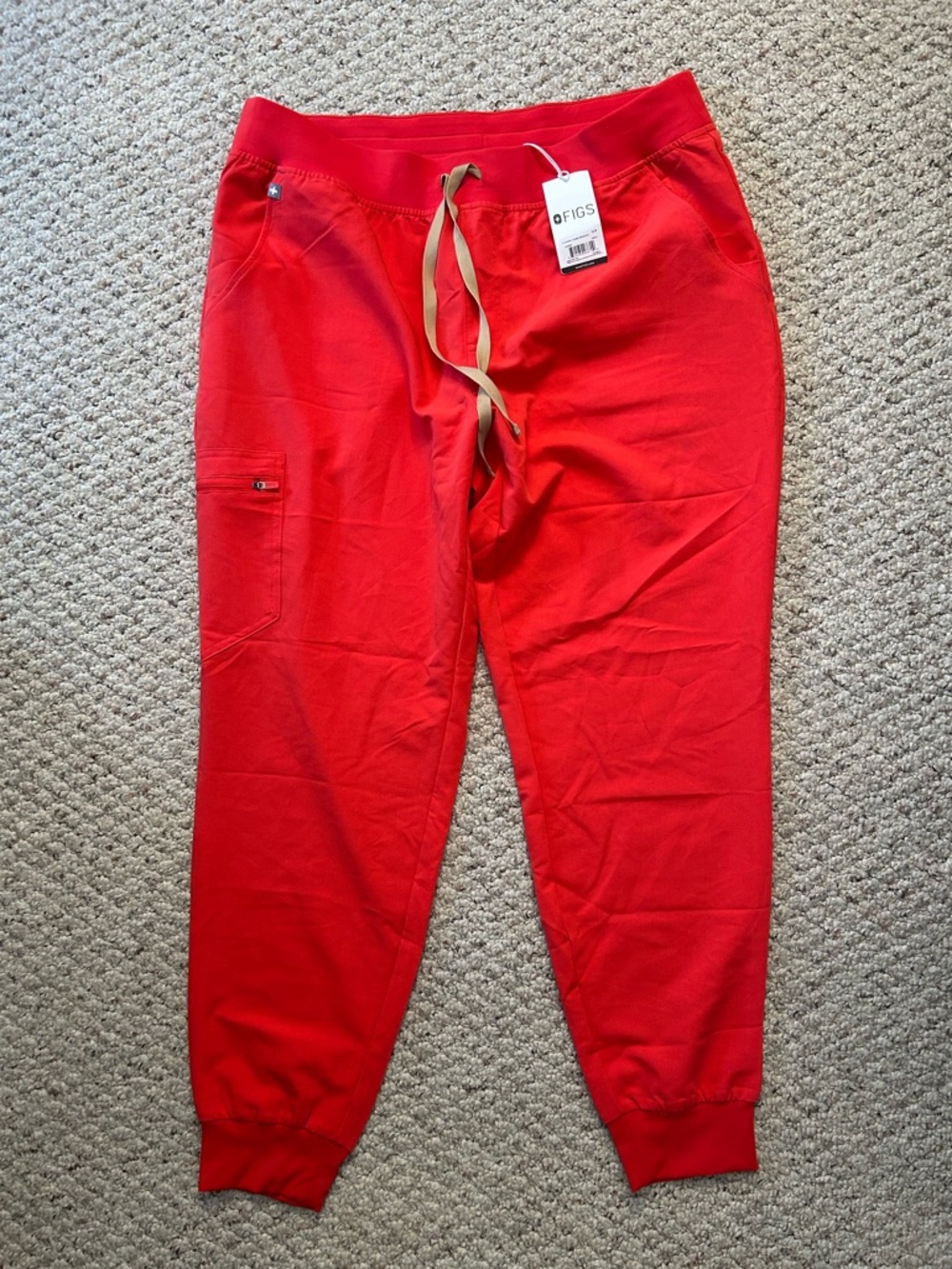 FIGS Zamora jogger scrub pants XL Red NEW W/Tag